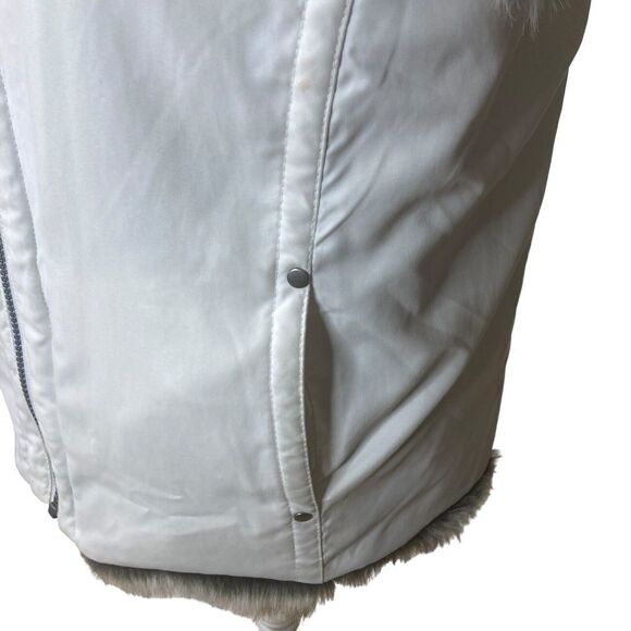 Weatherproof Company Vest Womens M Reversible Faux Fur & White Brown Animal - Picture 8 of 10